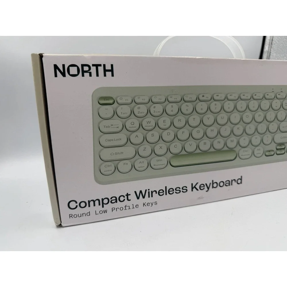 NEW IN BOX North Compact Round Key Wireless Keyboard - Mint Green